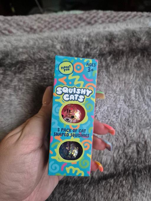  — new 3pk Sugar Filled Glitter Cat Squishies