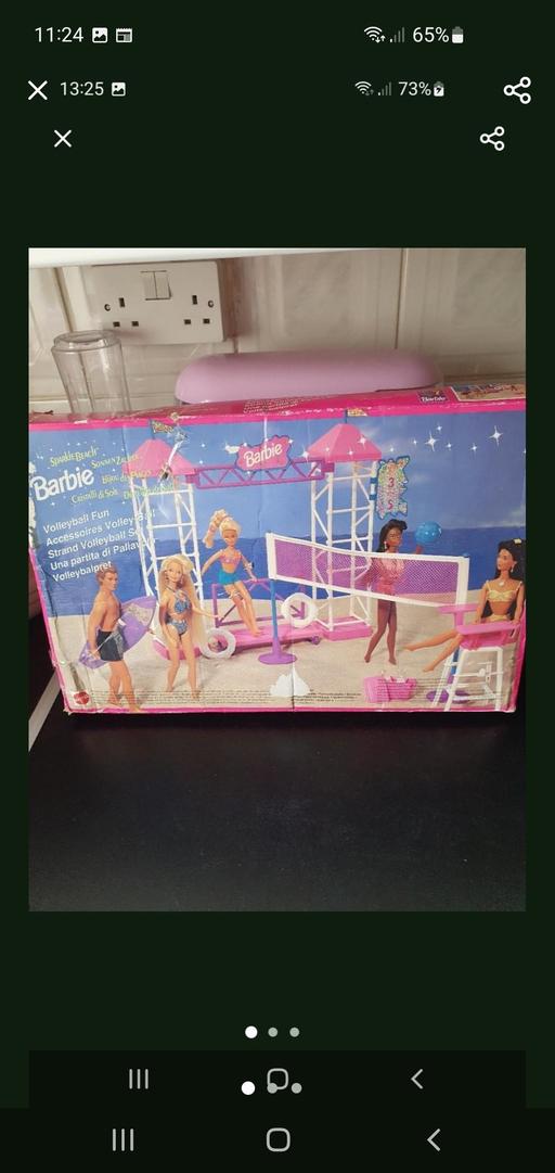  — vintage barbie sparkle beach volleyball set