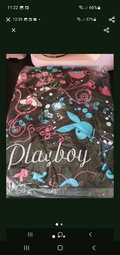  — double playboy frilled valance sheet NEW