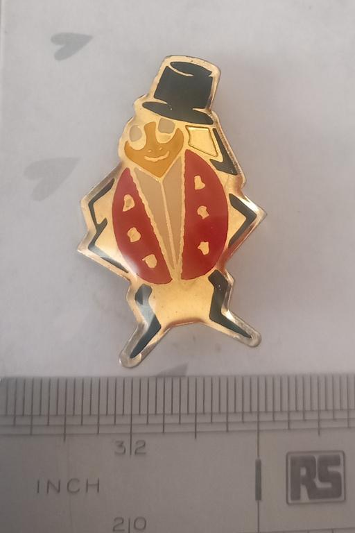  — Vintage Enamel Dandy Bug Pin Brooch