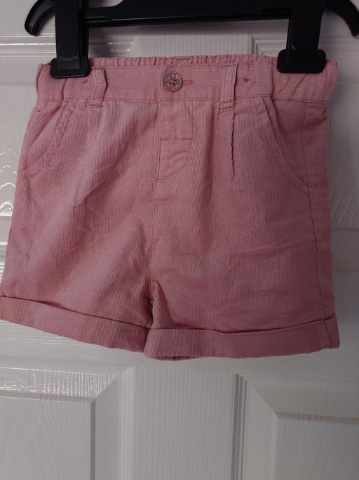  — Girls light pink shorts size 12/18 months