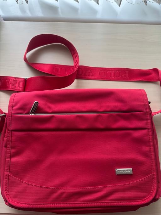  — Red Polo World computer bag