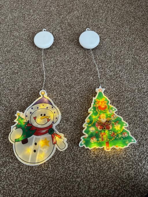  — 2 Christmas window ornaments
