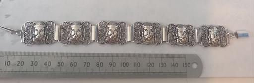  — 60s Alucraft Egyptian Head Link Bracelet