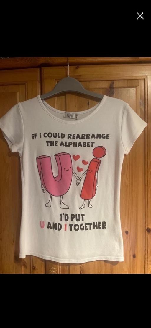  — Slogan T Shirt Size 8
