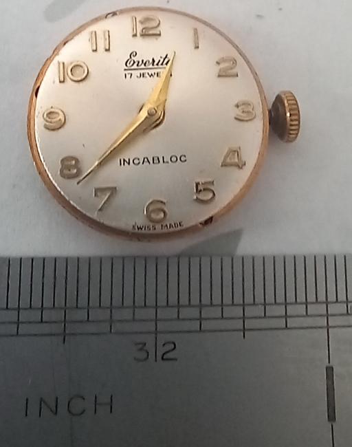  — Vintage 1960s Everite Swiss Watch Mechanism &