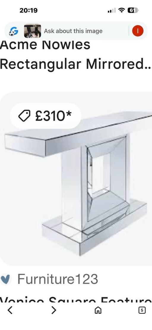  — 2x very large mirrored side tables