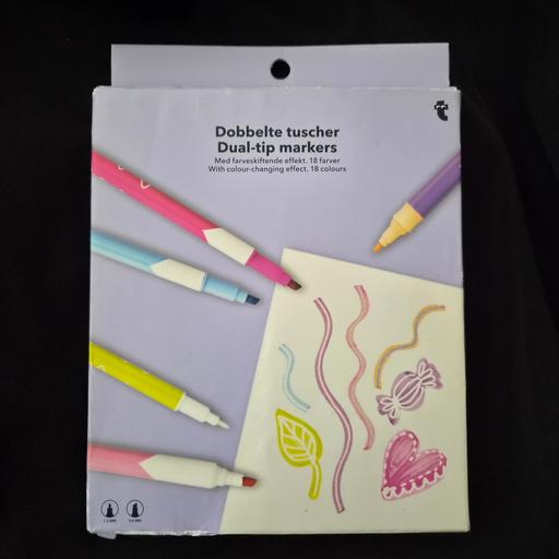  — Dual-tip pens colour changing effect x 12