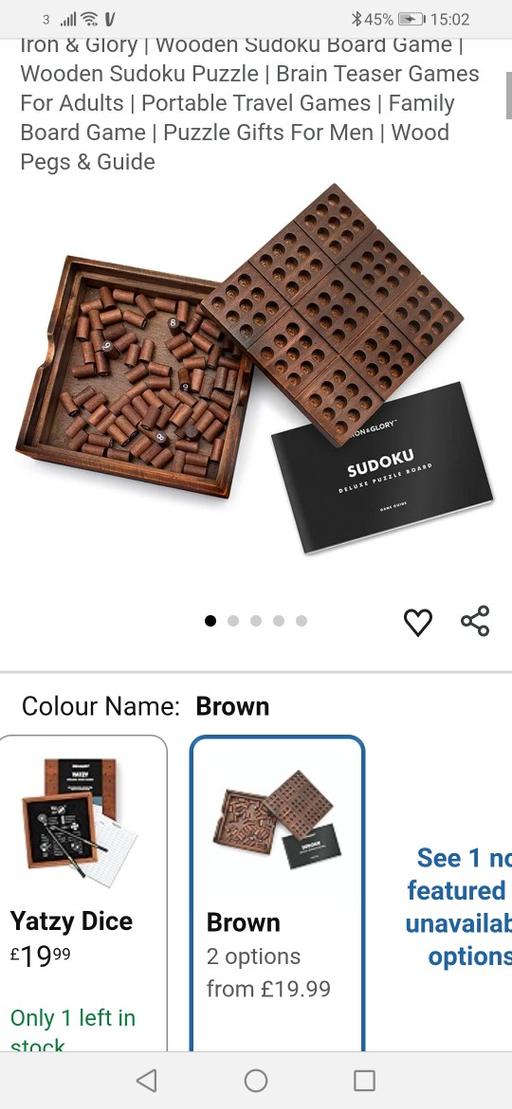  — New Sudoku wooden deluxe puzzle