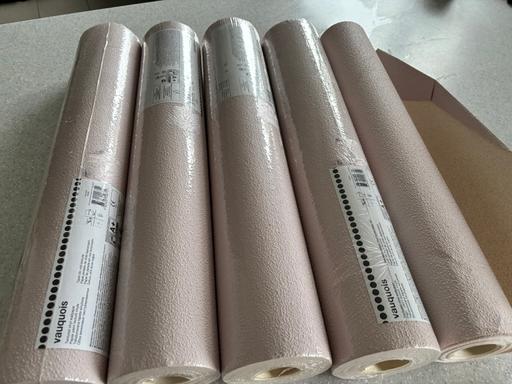  — Pink textured vinyl wallpaper