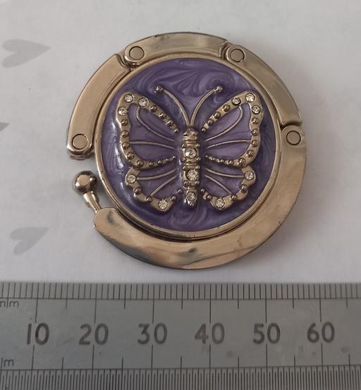 — Purple Butterfly Foldable Purse Hook