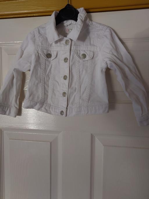  — Girls white denim jacket size 2 years