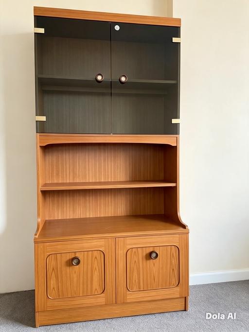 — Vintage teak display&storage unit