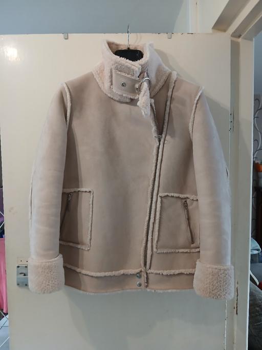 — Suede Faux Fur Jacket.