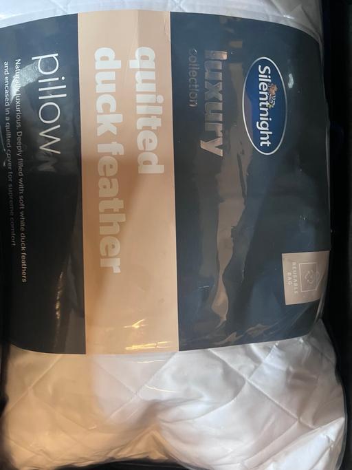  — New 2x silentnight luxury feather bed pillow