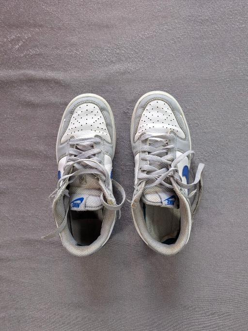  — Boy's Nike Dunk Low Grey White Blue Trainers