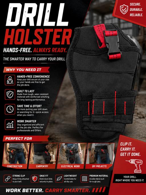  — Drill Holster / drill hook multi purpose