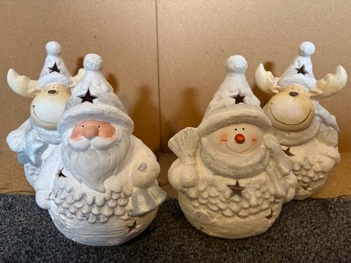  — 4 Glitter Christmas Tealight Holders