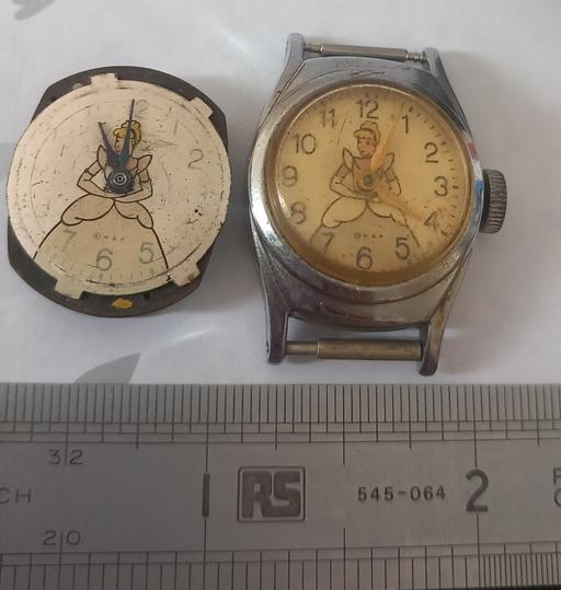 — 2 Vintage 50s Timex Disney Cinderella Watches