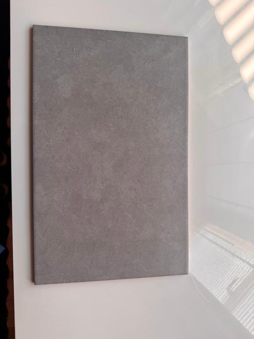  — Grey ,rectangular, matt wall tile