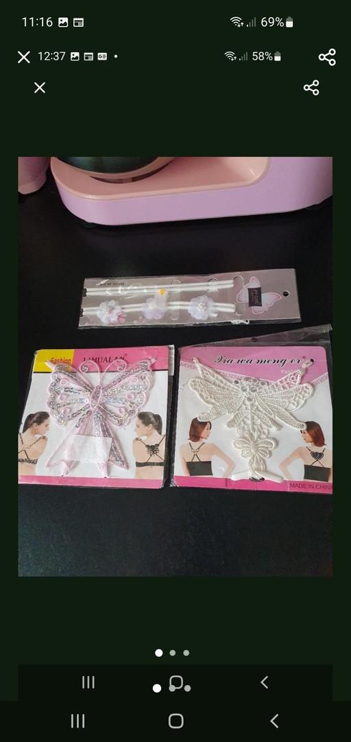  — bra strap accessories x 3 sets NEW