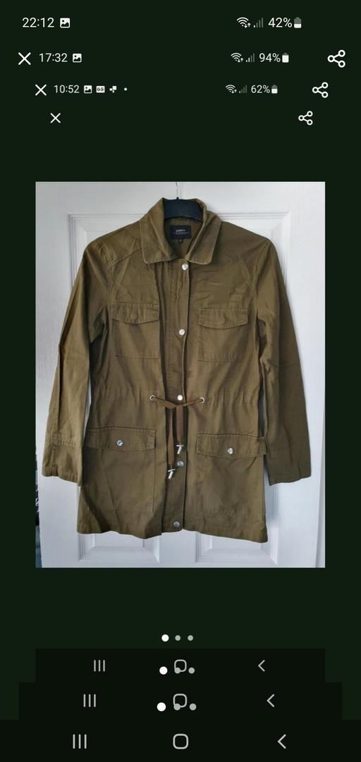  — ladies khaki jacket papaya