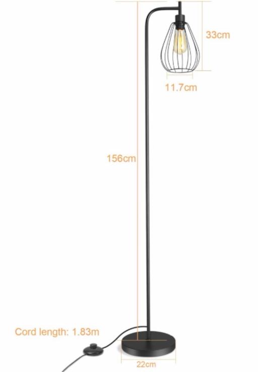  — Black Metal Floor Lamp