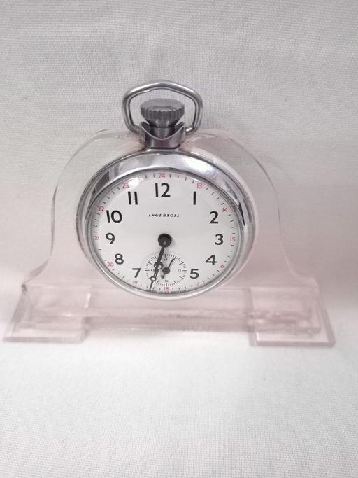  — VINTAGE INGERSOLL MOUNTED POCKET WATCH.