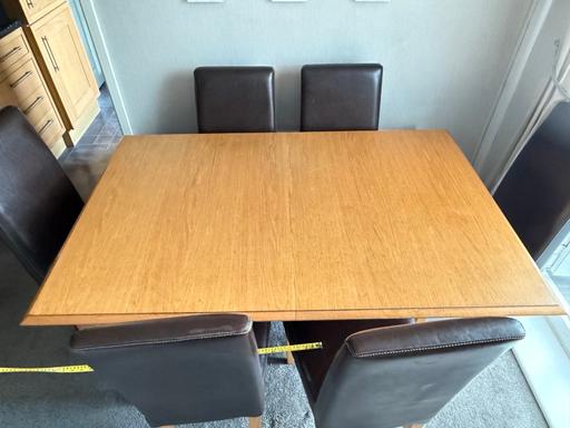  — M&S Oak Dining room table and 4 chairs