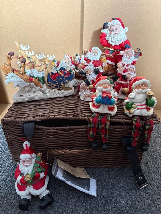  — Collection of Santa & Reindeer ornaments