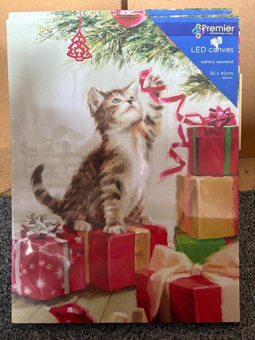  — Christmas Cat Canvas