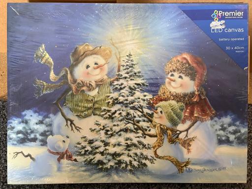  — Snowman Family Christmas Canvas