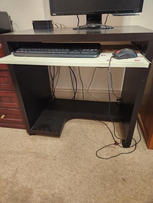  — Desk with keyboard tray