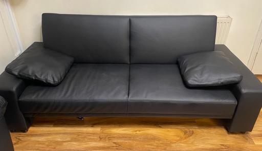  — Black Faux Leather Sofa Bed