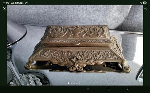  — old brass stamps box & free stamps coasters