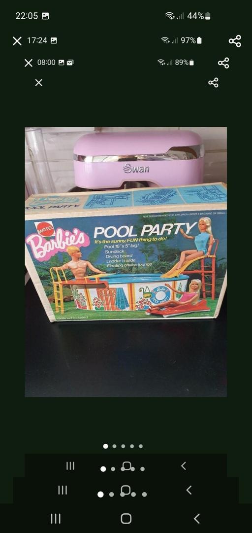  — vintage barbie pool party playset 1973