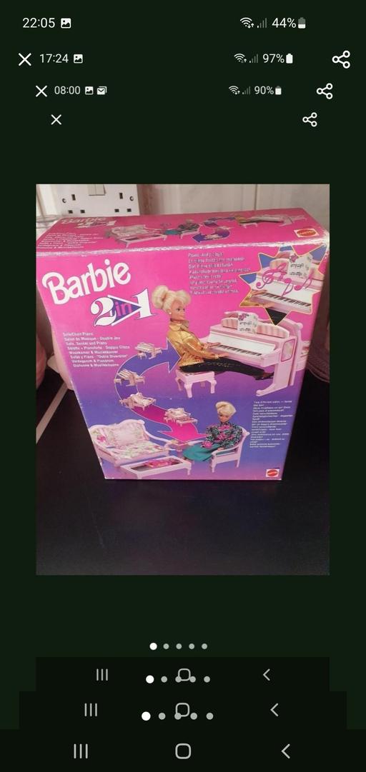  — vintage barbie 2 in 1 piano playset
