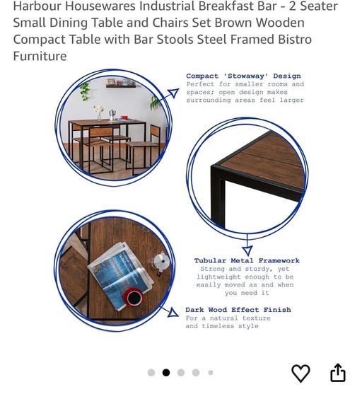  — 2 seater breakfast bar/dining table *NEW*