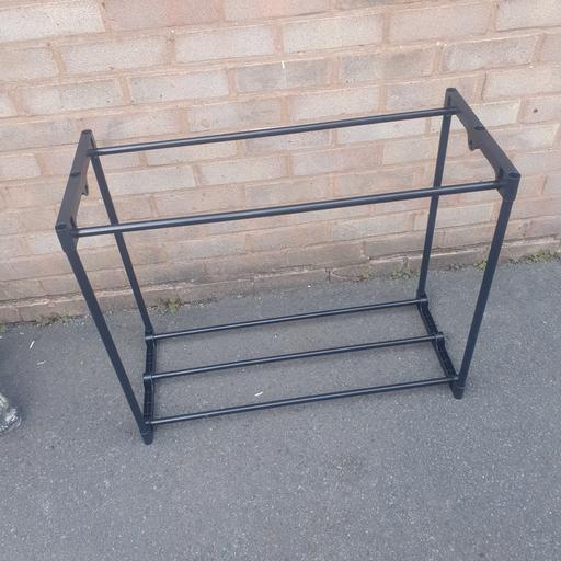  — Black Metal & Plastic , Clothes & Shoe Rack