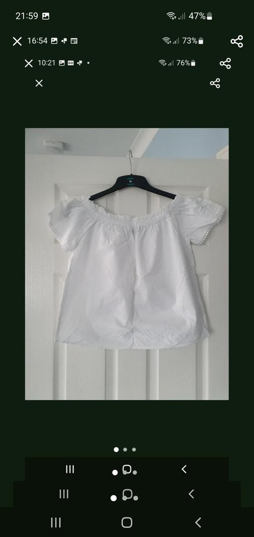  — ladies white top
