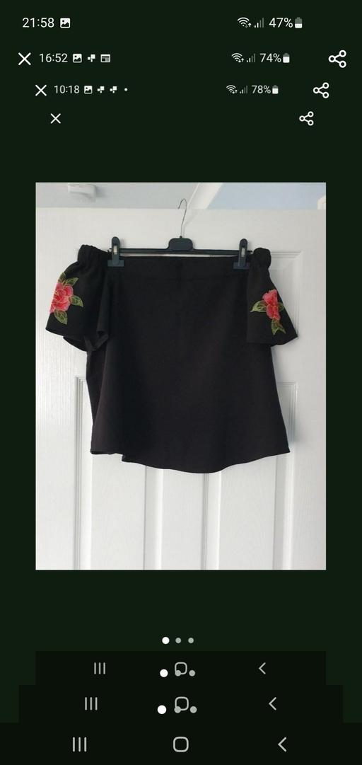  — ladies bardot style top NEW