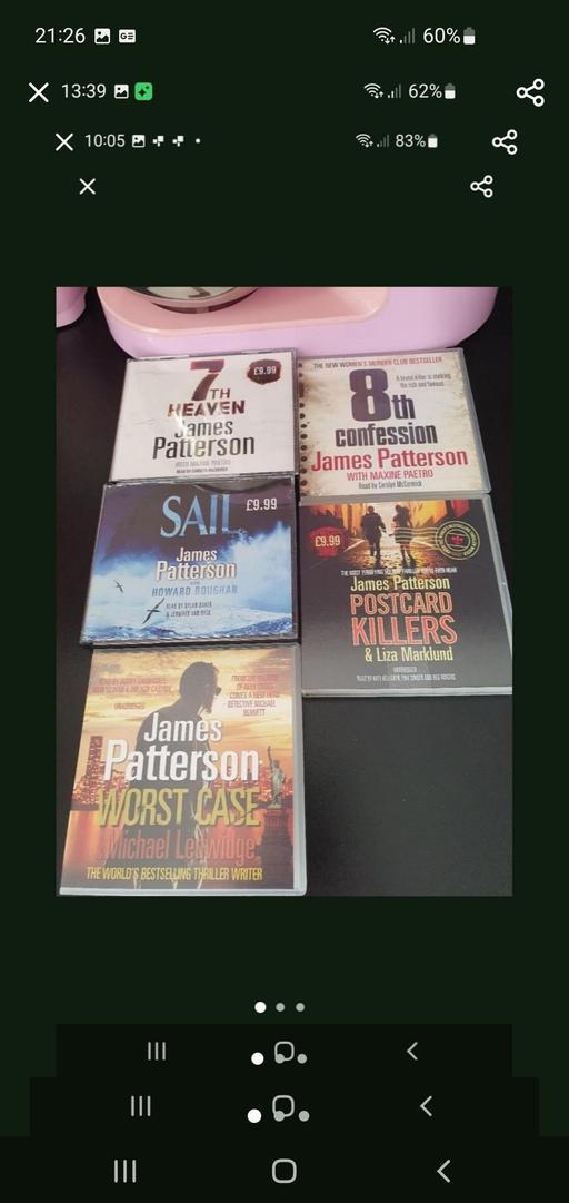  — James Patterson audiobook cd sets x 5