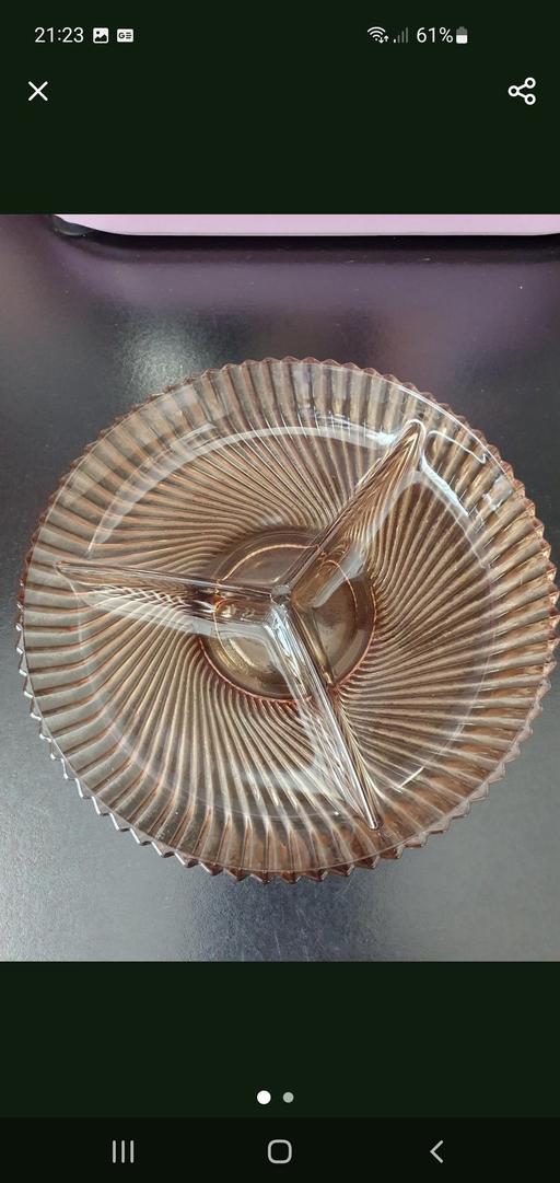  — vintage verona glass dish
