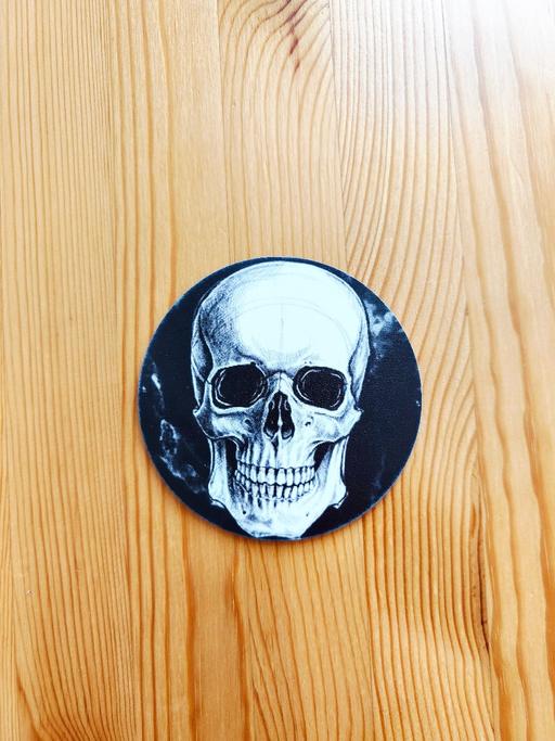  — Tea Coffee Mat Table Coaster Skull Wooden