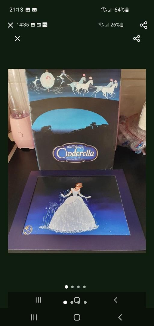  — Disney lithograph picture cinderella