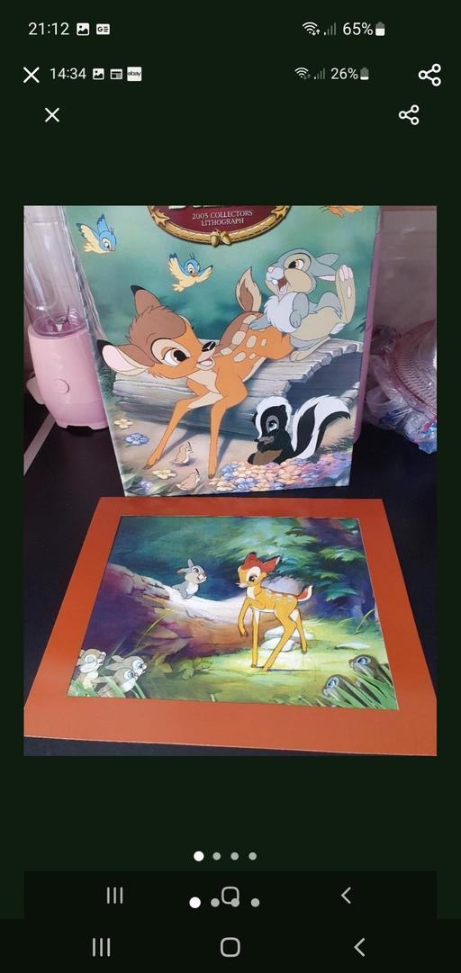  — Disney lithograph picture bambi