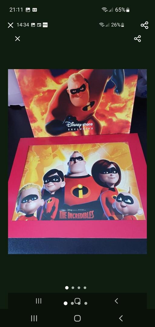  — Disney lithograph picture incredibles