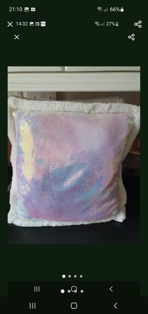  — sequin cushions x 2