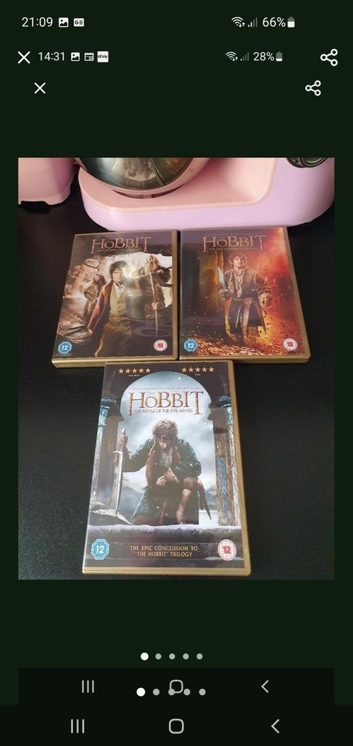  — the hobbit dvd set x 3 films