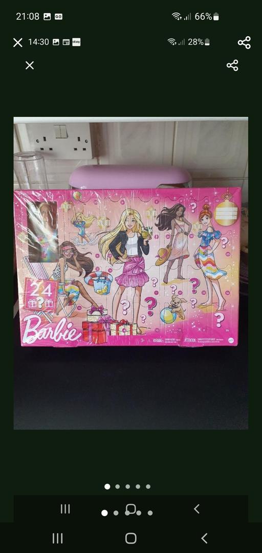  — barbie playset/advent calendar NEW